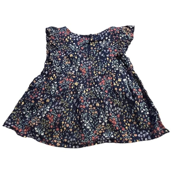 Jumping Beans Mushroom Floral Design Swing Top Girls Size 3T Flutter Ruffle Slee - Picture 2 of 6